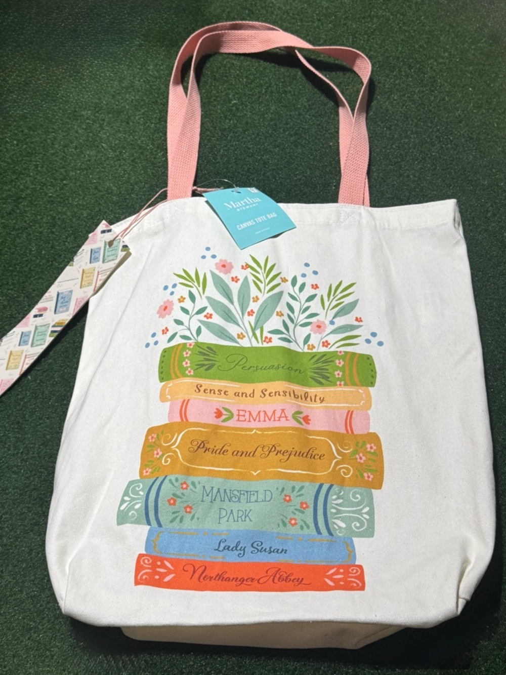 BNWT Martha Stewart Jane Austen Canvas Book Tote Bag for Book Lovers